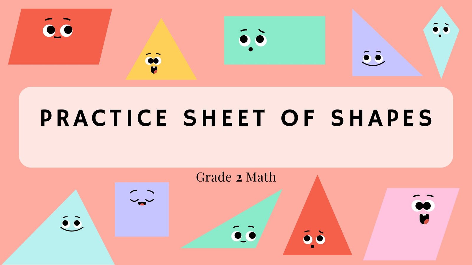 Practice sheet of shapes picture