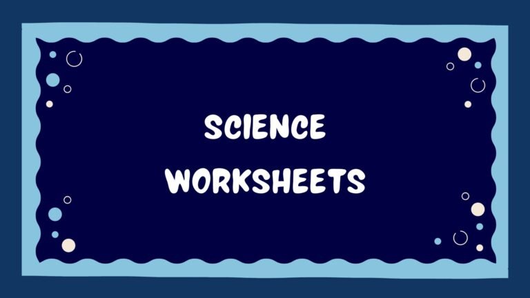 Science woksheets picture