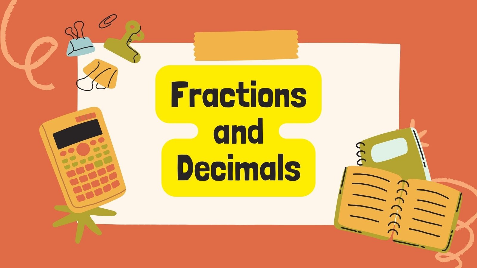 Fractions and decimals picture