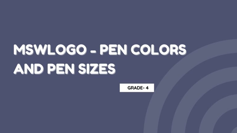 Mswlogo set pen colors and pen sizes picture