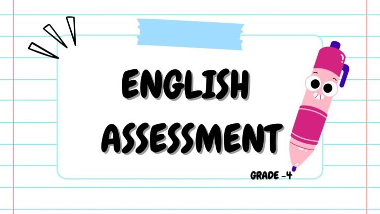 English assessment worksheet picture