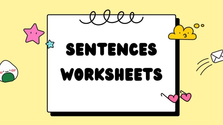 Kindergarten sentences worksheets picture