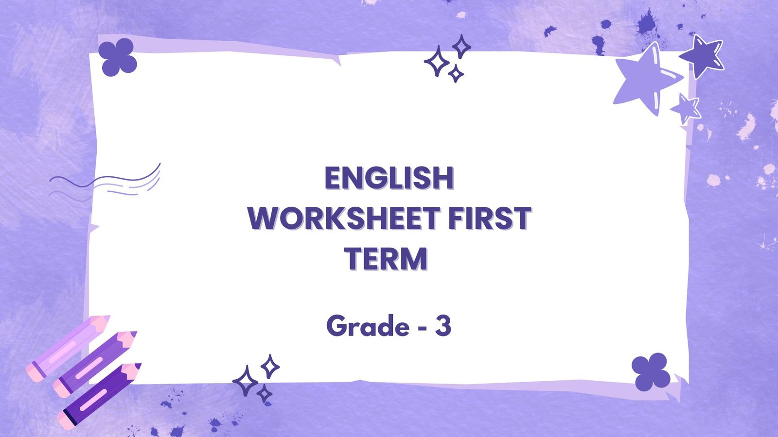 English worksheet first term picture