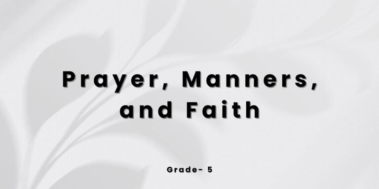 Prayer manners and faith picture