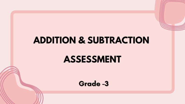 Addition and subtraction assessment picture