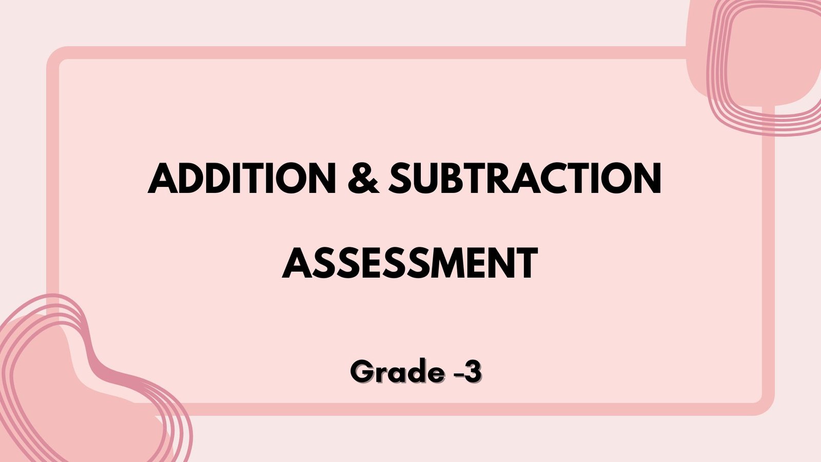 Addition and subtraction assessment picture