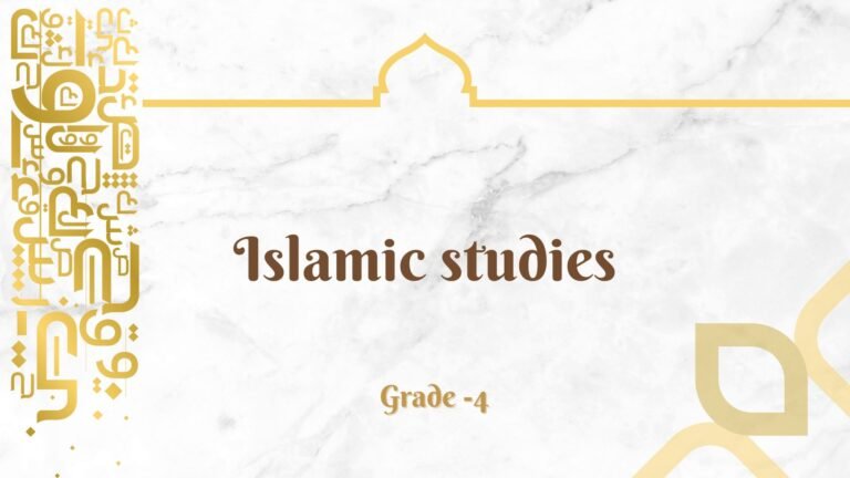 Islamic studies grade 4