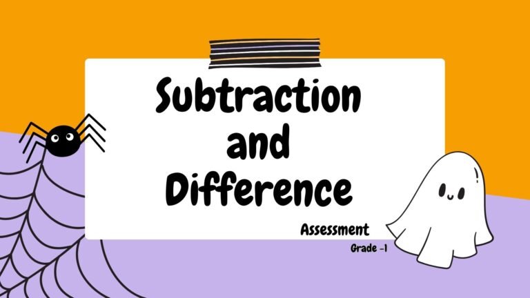 Subtraction and difference assessment picture