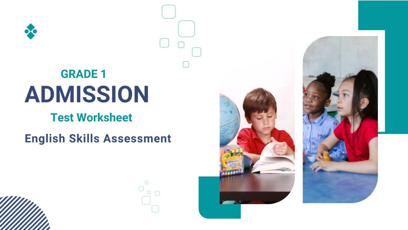 Grade One Learning Grade 1 English Admission Test Worksheet | Learn with Ashaz