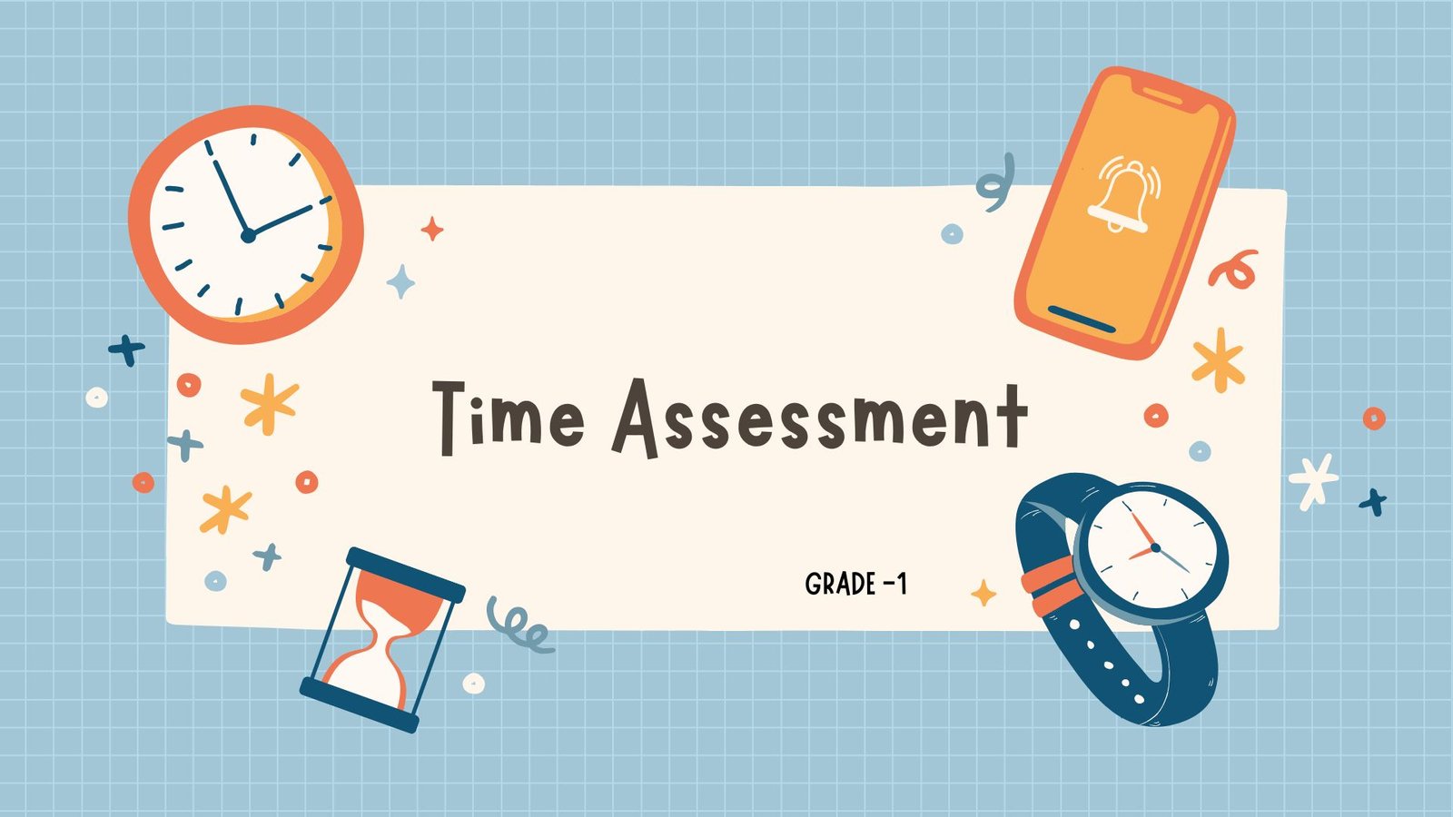 Grade 1 time assessment picture