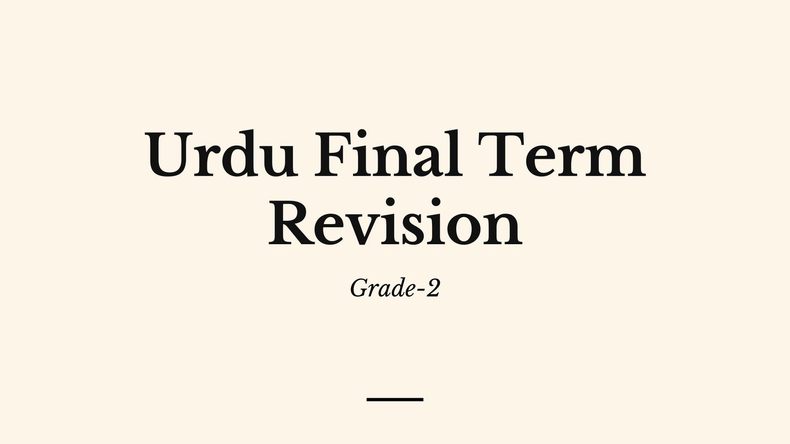 Grade 2 urdu final revision picture